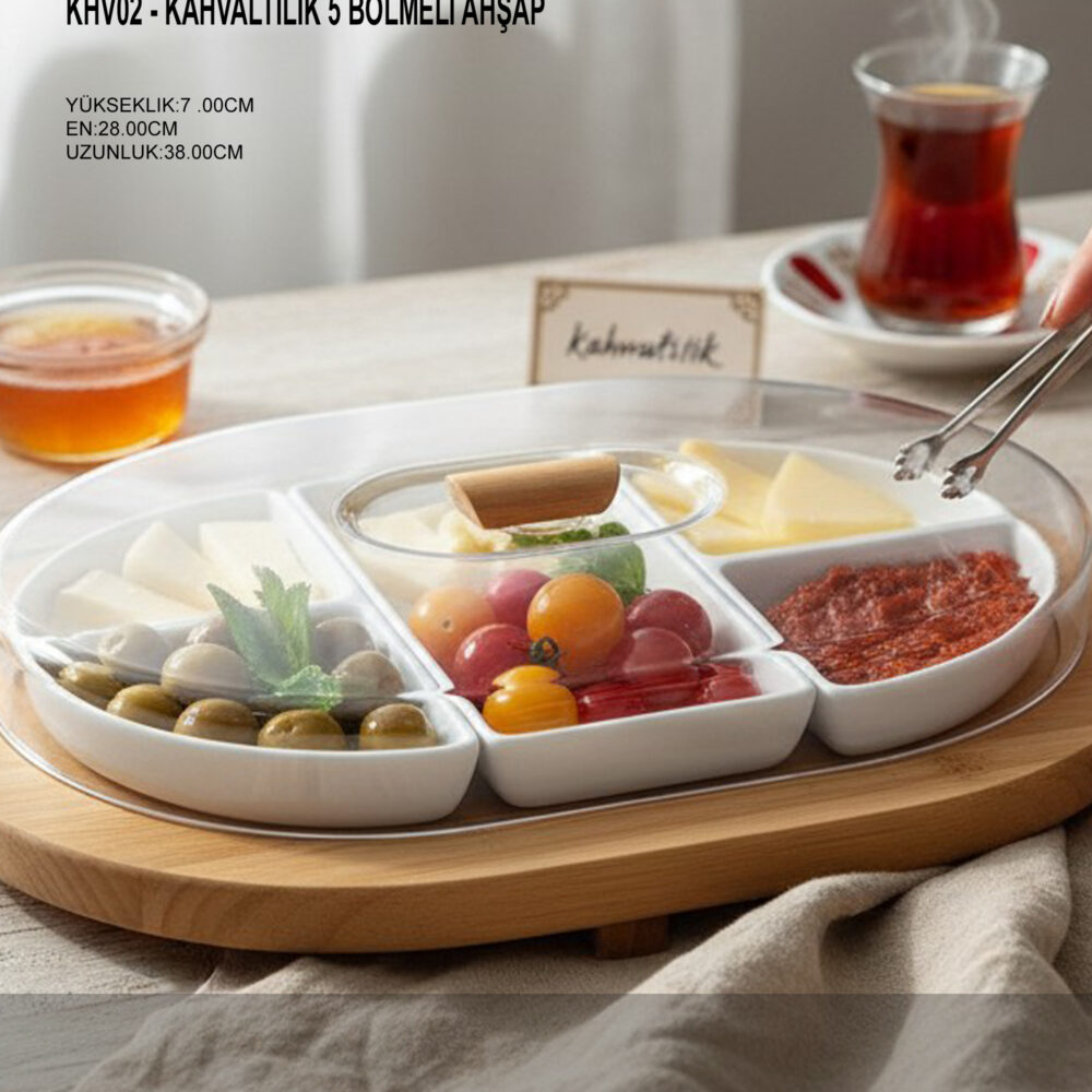 Kahvaltılık 5 Bölmeli Ahşap