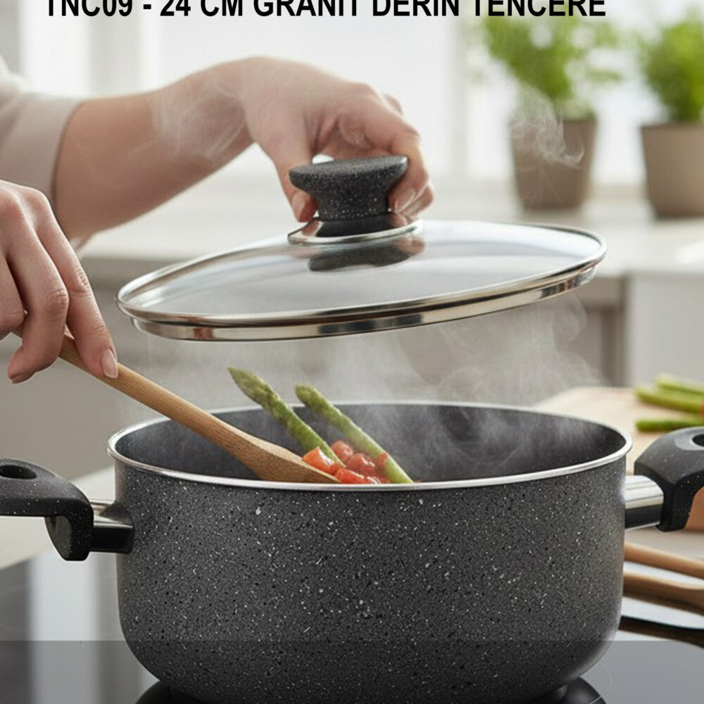 Tencere 24 CM Granit Derin