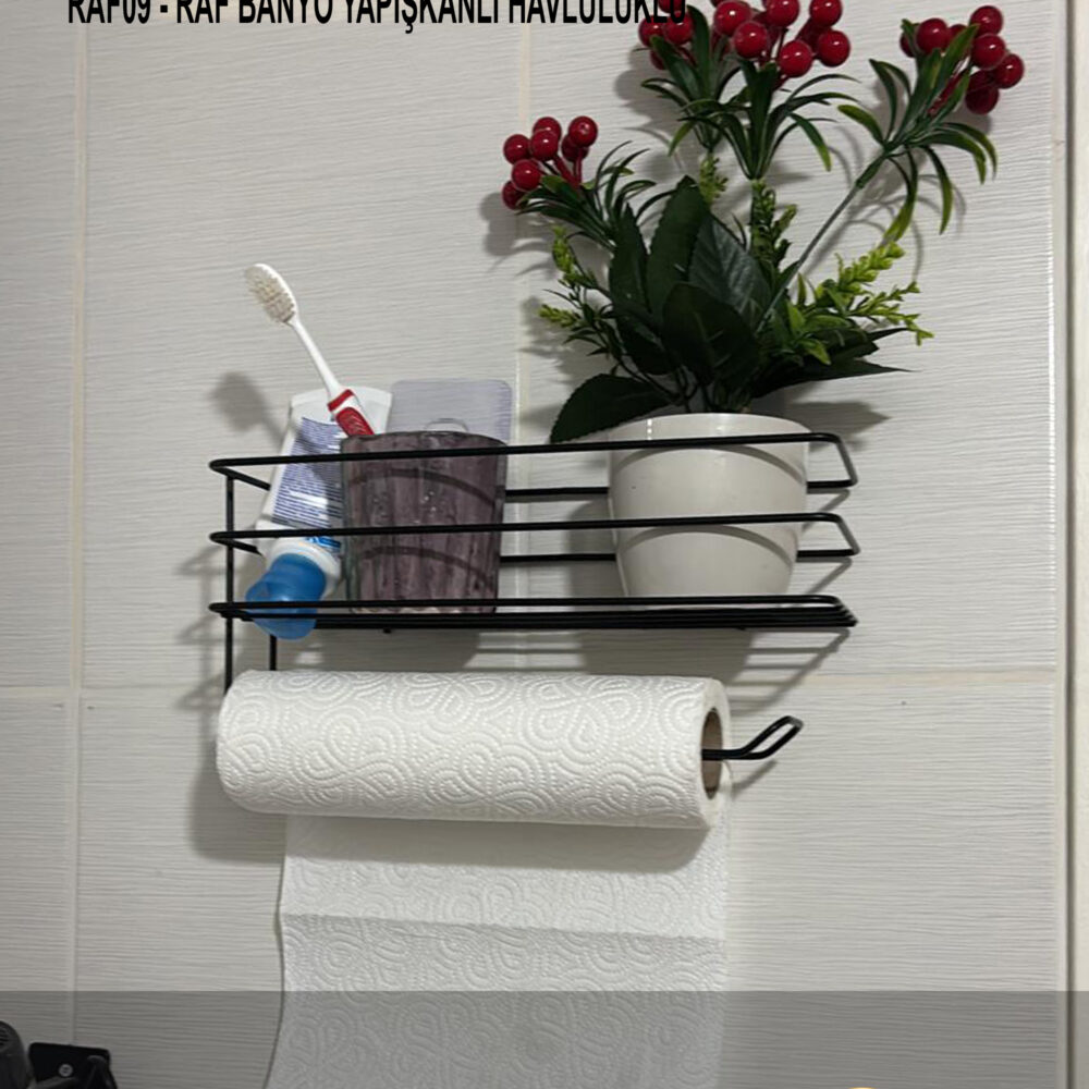 Raf Banyo Yapışkanlı Havluluklu