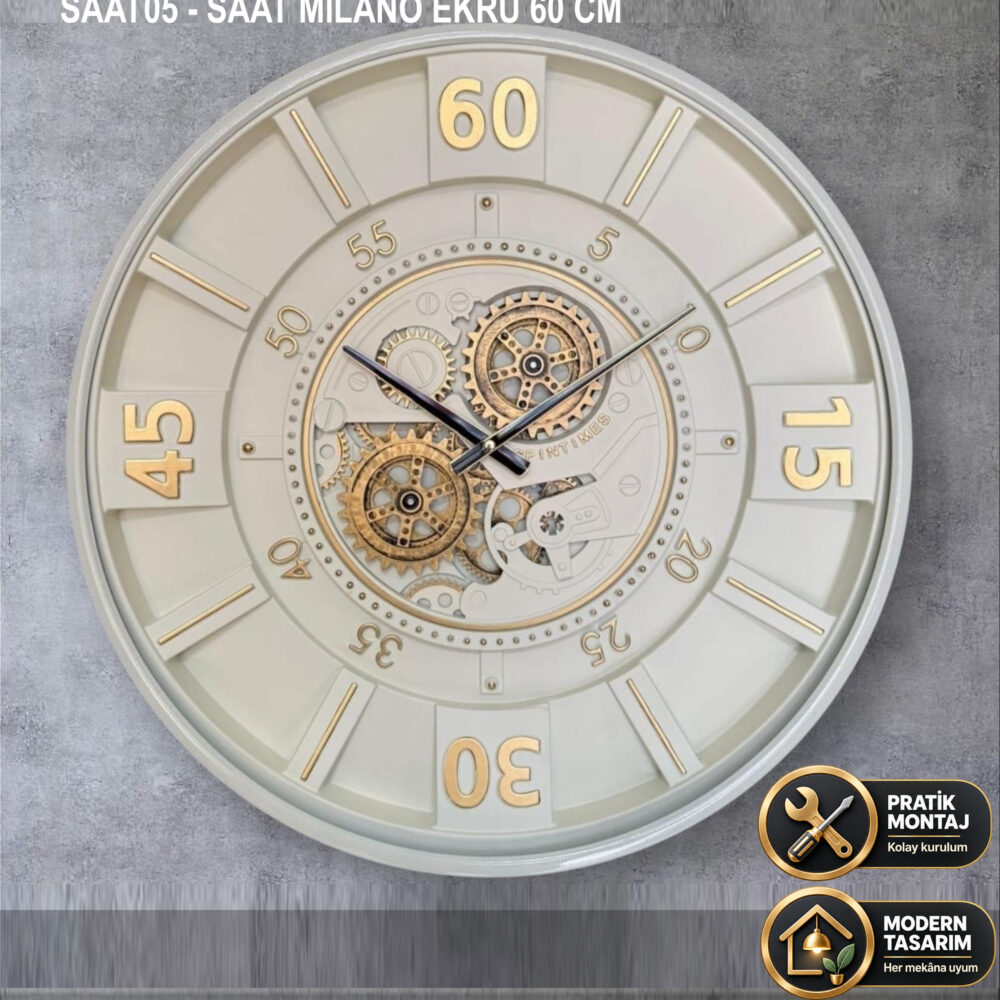 SAAT MİLANO EKRU 60 CM