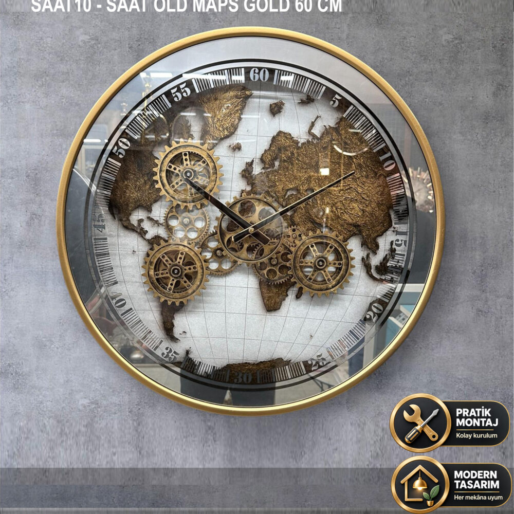 SAAT OLD MAPS GOLD 60 CM