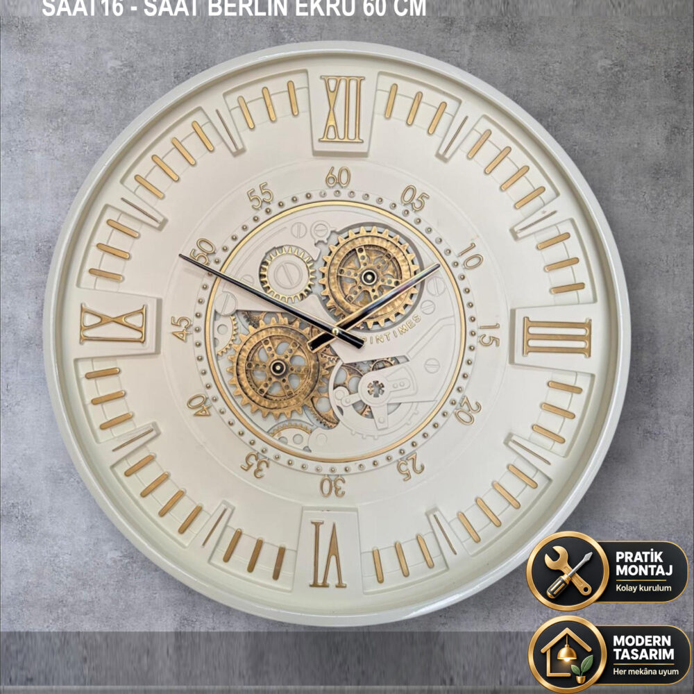 SAAT BERLİN EKRU 60 CM