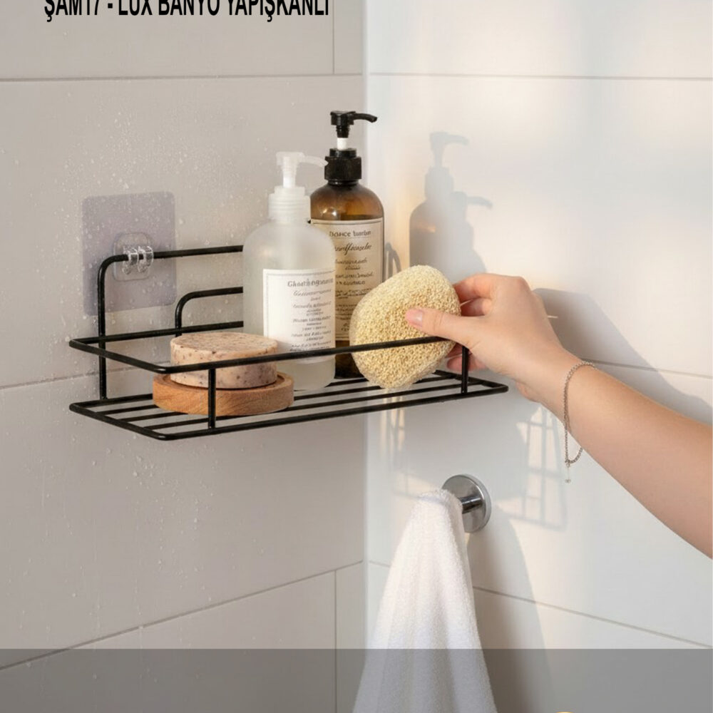 Lüx Banyo Yapışkanlı Şampuanlık